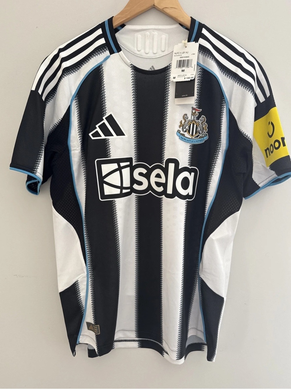 Adidas Newcastle United FC 25/26 Home Authentic Soccer Jersey Mens Medium JI7391
